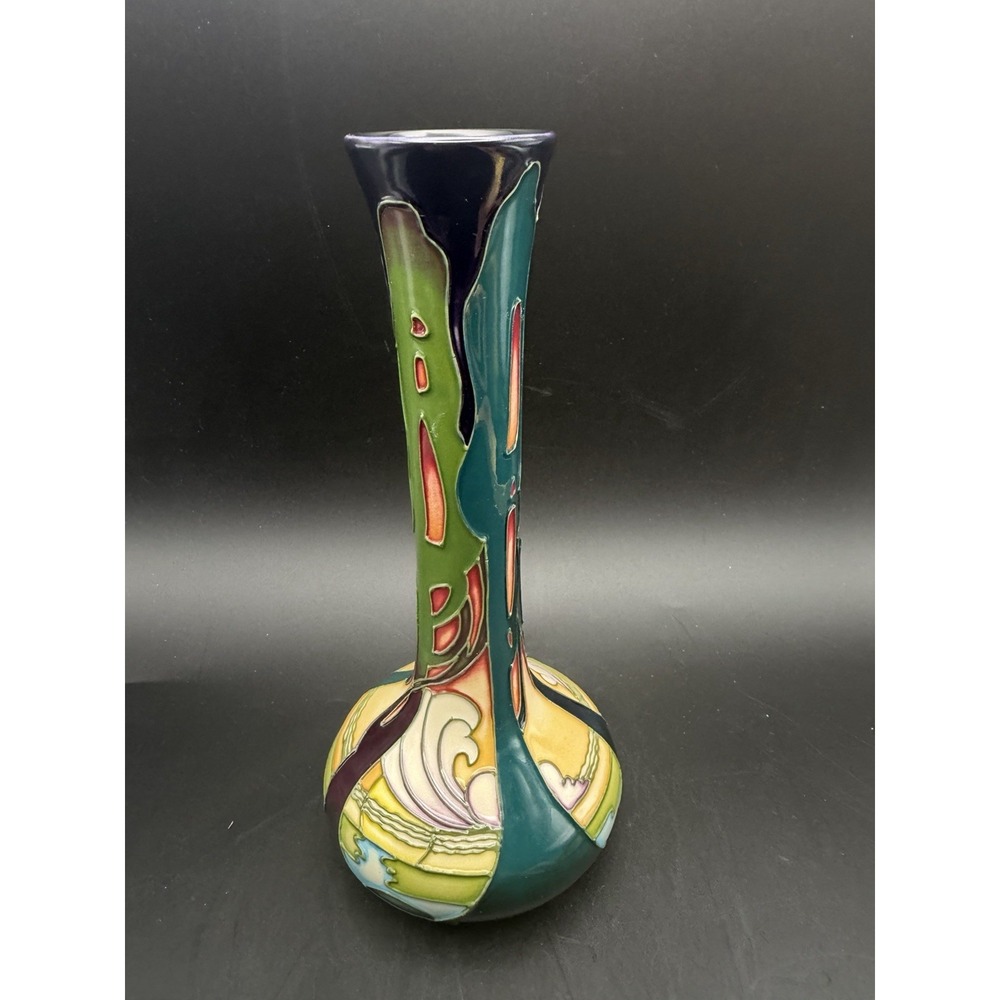 Moorcroft New Dawn Vase Emma Bossons 2006 Tubelined 8.25" England